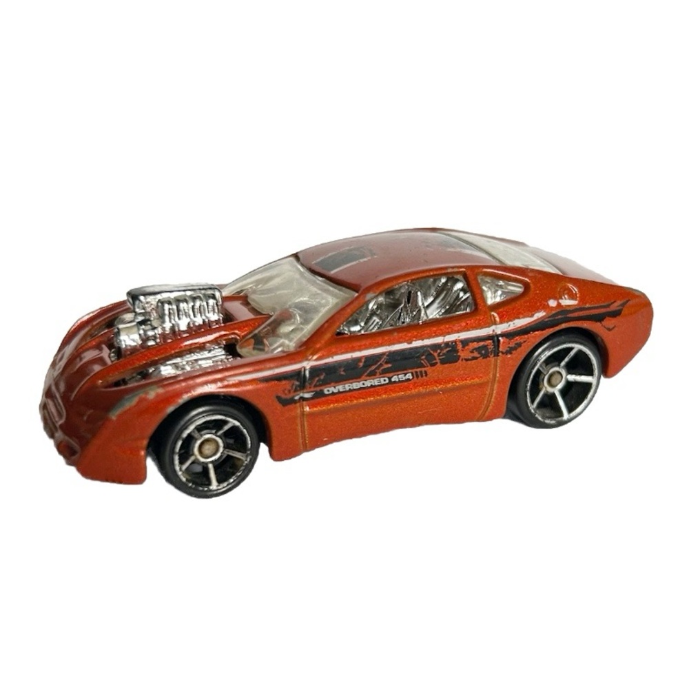 Vintage 2001 Hot Wheels Overbored 454 Metallic Orange Die Cast Toy Race Car 1:64